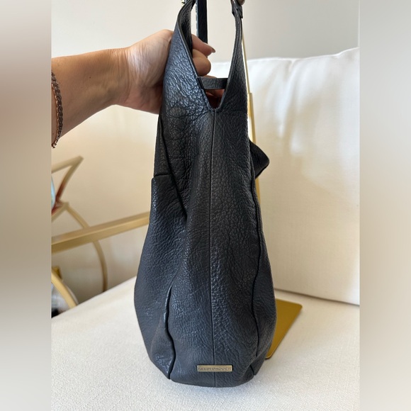 KELSI DAGGER Black Leather Hobo Bag WITH gold hardware - Picture 6 of 8